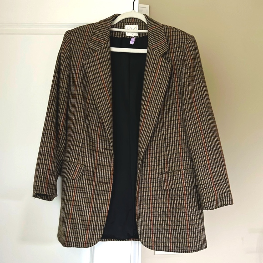 Vintage plaid blazer